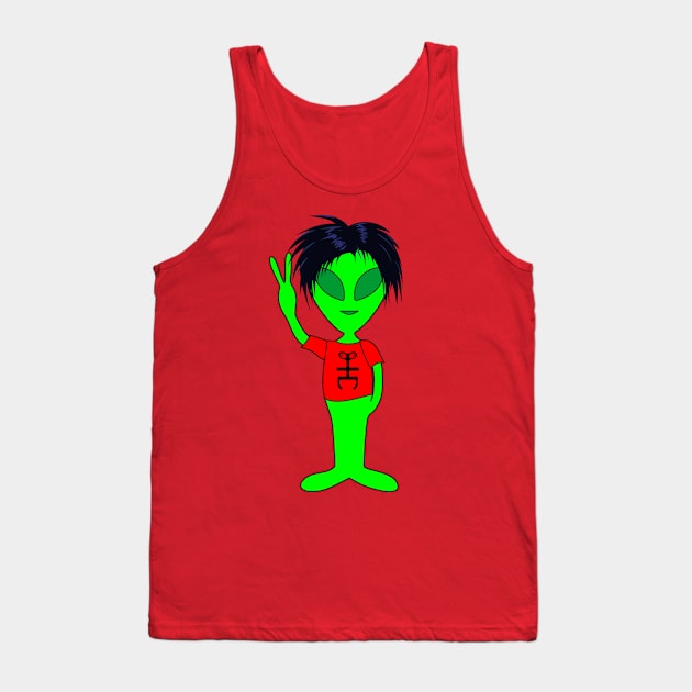 Peace Alien - Lives in Japan - Abstract T-Shirt Tank Top by EDDArt